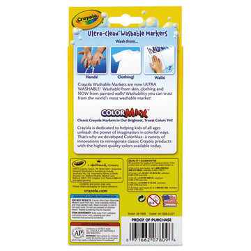 Crayola® Ultra-clean Washable Markers, Fine Bullet Tip, Assorted Colors, 8-pack freeshipping - TVN Wholesale